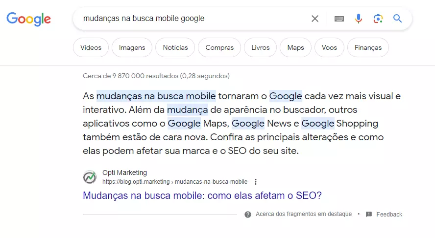 exemplo de title tag na serp